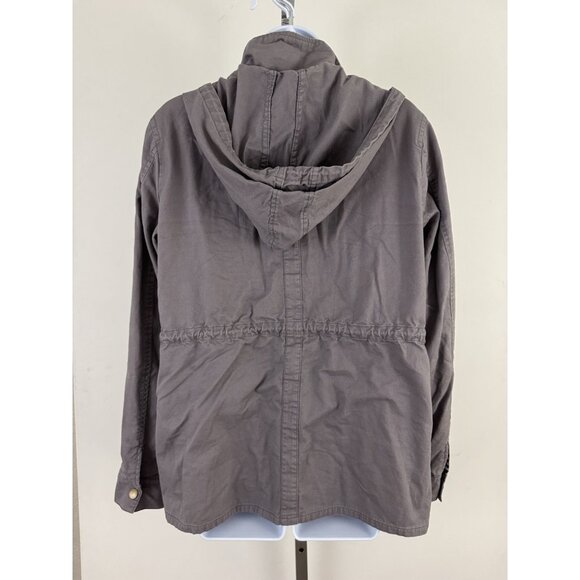 41 HAWTHORN Women's Taupe Gray Anorak Hooded Utility Jacket Sz L - Picture 4 of 7